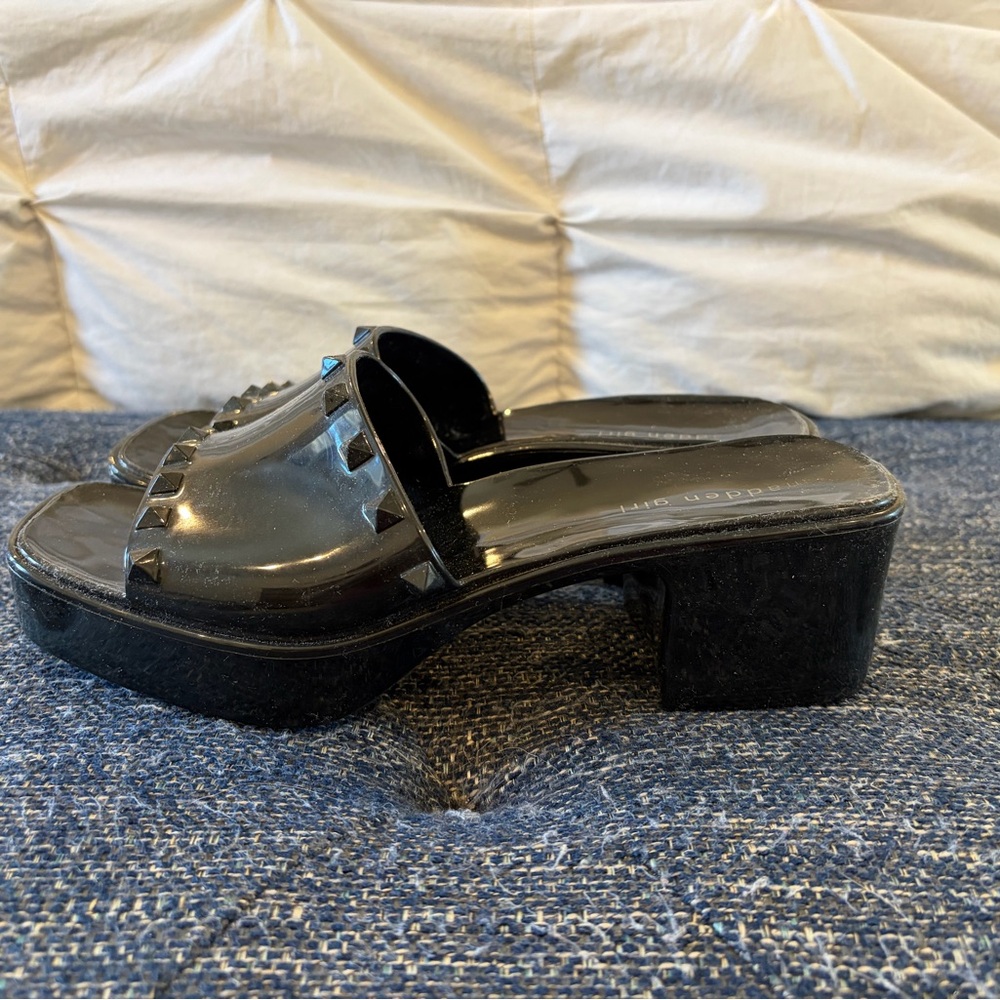 Madden Girl Black Studded Sandals